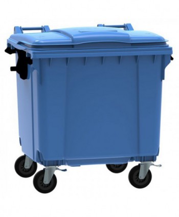  Cosuri gunoi - Container de gunoi albastru pt colectare selectiva deseuri din hartie 1100 litri, fabricat in Germania - arli.ro
