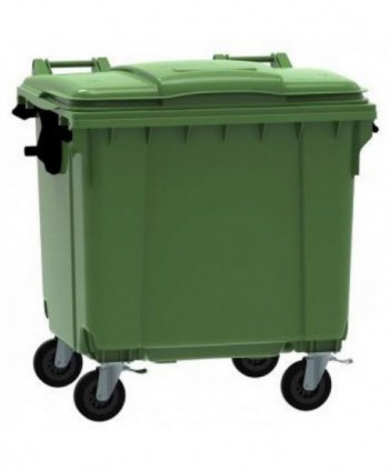  Cosuri gunoi - Container de gunoi verde pt colectare selectiva deseuri din sticla 1100 litri, fabricat in Germania - arli.ro