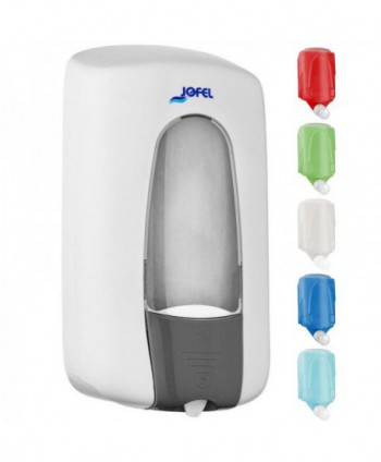  Dozatoare de sapun din ABS - Dozator de sapun, alb, sistem MIX, Jofel, 1000 ml - arli.ro