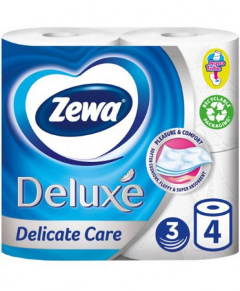  Hartie igienica - Hartie igienica Zewa Deluxe Delicate Care - pachet 4 role - arli.ro