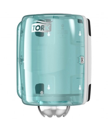  Acasa - Dispenser prosop hartie rola maxi, derulare centrala, turcoaz, Tork M2, cod 659000 - arli.ro